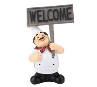 Resin Italian Chef Restaurant Figurines Mini Statue Ornaments Kitchen Cook Café Bar Welcome Board Table Decoration