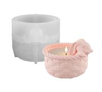 Resin Jar Molds, Effortless Demolding Process, 9.2x10.1x7.5cm, Rabbit Container Resin Mold with Lid, 3D Animal Epoxy Casting Craft, Wide Compatibility, for Craft Lovers Shelf Party