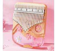 Resin Kalimba 21/17 Keys Clear Sound Quality for Beach Parties, Weddings Finger Piano Music Lovers, Children Thumb Piano(21keys,Cat)