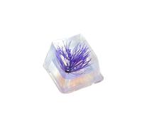 Resin key cap with high transparency of mechanical keyboard featuring elegant pine flower design