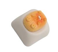 Resin Keycaps Featuring Cartoon Bear Design for Mechanical Keyboards Comfortable Typing Yellow Decorative Keycaps