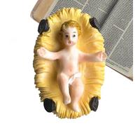 Resin Kids Jesus Figurine For Nativity Scene - Holy Child Christ Statue, Realistic Manger Ornament | Spiritual Religious Christmas Decoration Home Office Desk Windowsill, Collectible Catholic G