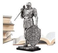 Resin Knight Desk Statue, Creative Medieval Desktop Sculpture for Home Decoration, Unique Warrior Ornament for Entryway Table, TV Cabinet, Bedroom, Bathroom, Garden, and Offices Decor