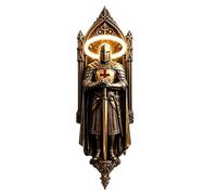Resin Knight Wall Light - Medieval Fixture, Decorative Sconce Lamp, LED Night Illumination | Stylish Interior Accent Lighting for Living Room Bedroom Study Dorm Apartment Restaurant Hotel Decor
