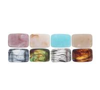 Resin Knuckle Ring 8pcs Colorful Acrylic Chunky Band for Women