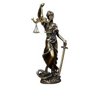 Resin Lady Justice Figurine - Home Desk Ornament | Greek Mythology Goddess Statue, Justice Fairness Sculpture Collection For Lawyer Office Studio, Desktop Decoration Legal Professional Display Piece
