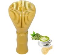 Resin Matcha Whisk,Matcha Brush Whisk,Japanese Matcha Tea Tool,Tea Scoop Matcha Stirrer Green Tea Brush Whisk Accessories for Stirring Making Tea Ceremony Tea Drinking (Yellow)