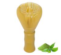 Resin Matcha Whisk, Reusable Dishwasher-Safe Tea Whisk for Matcha, Traditional Japanese Chasen Matcha Stirrer, Authentic Japanese Tea Ceremony Tool, Yellow