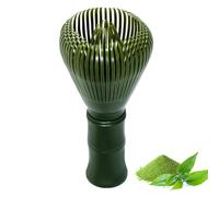 Resin Matcha Whisk, Reusable Dishwasher-Safe Tea Whisk for Matcha, Traditional Japanese Chasen Matcha Stirrer, Authentic Japanese Tea Ceremony Tool, Green