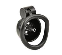 Resin Material Hollow Chastity Cage Chastity Cock Cage for Men Penis Cage Bondage Cage for Men Sex Toy Chastity Lock Male Chastity Device with 5 Ring (Black,with Metal Catheter)