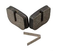 Resin Metal Bike Disc Brake Pads 1 Pair, Silent Pocket Bike Brake Pads with Bracket Compatible with ATVs and Most Pocket Bikes, Approx 27.4x18.4x5.9mm Size