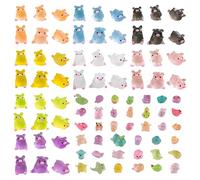 Resin Mini Animal, Glow in The Dark Resins Pig, Luminous Mini Resin Pigs, Little Small Animal Figures Bulk, Colorful Tiny Cute Ornament, for Aquarium Dollhouse Fairy Garden Landscape Decor