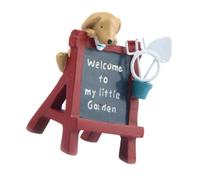 Resin Miniature Billboard Decoration with Adorable Puppy Design Ornament