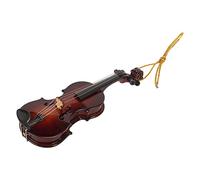 Resin Miniature Violin Hanging Ornament, Realistic Appearance, Excellent Craftsmanship, Eco-Friendly, Approx. 10cm, Portable for School Bags