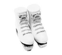 Resin Model Skates - White Doll Rollers, Mini Ice Skate Shoes, Playhouse Winter Accessories Display - Miniature 1:12 Scale Accessory Roller Shoes Winter Sports Shoess For Playhouse Decor