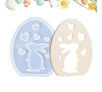 Resin Mold - Egg Shaped Hollow Rabbit Silicone, Epoxy Molding Ornament, Concrete Craft Mold | Creative Decoration Creation With Flexible Nonstick Design | P Solution