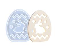 Resin Mold - Egg Shaped Hollow Rabbit Silicone, Epoxy Molding Ornament, Concrete Craft Mold | Creative Decoration Creation With Flexible Nonstick Design | P Solution