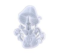 Resin Mold Epoxy Resin Mold with Realistic Mushroom Man Shapes Fine Carved Silicone for Wall Desktop Décoration