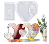 Resin Mold for Photo Frame | Rectangle and Heart Molds Silicone Epoxy Molds for Molding,Resin Molds Making Souvenirs Handmade Home Decor Children's Souvenir, Home Decor