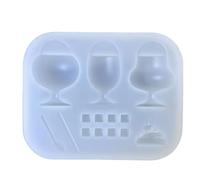 Resin Mold for Tiny Drink Creations, Soft Silicone Cavity Board 96 X 75 Mm Shaping Cup Charms, Cube Accents, Straw Forms, Display Decor Small Drink Mold Resin Casting Cup Charm Tiny Beverage