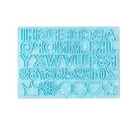 Resin Mold Silicone Keychain Letter Epoxy Casting for Jewelry Pendant Earrings Molds for Epoxy Molds for Baking/Fondant/Chocolate/Keychain