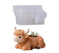 Resin Mold | Spring Ranch Decor Lazy Cow Mold Cute Figurine - 3D Cute Lazy Decoration Mold for Nursery Garden School Classroom Garden Halloween Lawn Farmhouse Christmas
