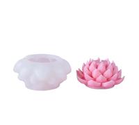 Resin Molds 6PCS Large Lotus Candle Silicone Molds 3D Flower Aromatherapy Gypsum Soap(83002532)