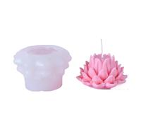 Resin Molds 6PCS Large Lotus Candle Silicone Molds 3D Flower Aromatherapy Gypsum Soap(83002534)