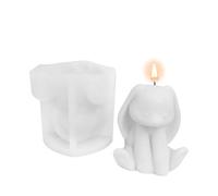 Resin Molds,Easy Release 3D Rabbit Shape Crafts Casting Tool,3D Bunny Candle Molds | for Wax Cement Soap Chocolates Plaster Table Ornament
