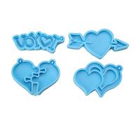Resin Molds Love Word Shape Casting Mold Heart Sign Epoxy Casting Pendant Jewelry Making Crafting Tool Epoxy Resin Silicone Large Heart