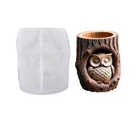Resin Molds | Tree Stump Owl Non Stick - Storage Desk Decor Silicone Resin Molds | for Planter Pencil Cup Storage Organizer Home Decor DIY Crafts Wax Plaster Clay