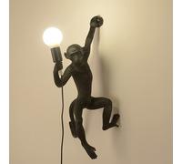 Resin Monkey Lights Modern Wall Lamp Industrial Lighting Fixture Nordic Animal Wall Sconce Black E26 Base