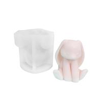 Resin Moulds, 3D Rabbit Shape Non-Stick Casting Tool for Crafts, Resin Casting Mould - For Crafts, Candle, Cement, Clay, Soap and Table Ornament etc.