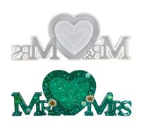 Resin Moulds, Frame Moulds, MRS Love Heart Shape Silicone Moulds for Resin Casting, Silicone Photo Frame, Epoxy Resin Molds, DIY Personalised Picture Frame for Wed Gifts Desktop Art Home Decor