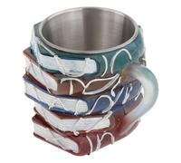 Resin Mug in The Form of Stacked Books, 260ml, 9x9x12cm, Ideal for Desk Display