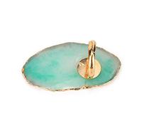 Resin Nail Art Mixing Plate - Premium Manicure Mixing Holder with Adjustable Ring for Gel, Acrylic & Watercolor - White Palette for Artists & Beginners (Green)