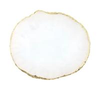 Resin Nail Art Palette, Nail Art Palette, Gold Fingernail Mixing Palettes Display Talon for DIY Home Salon Makeup Display Board, Fingernail Tech Supplies (White)