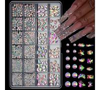 Resin Nails Art Charms with Heart Square and Teardrop Designs for Creative Manicure Mixed Shape Nails Beads for Manicure