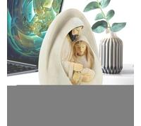 Resin Nativity Scene,Holy Family Nativity Statue Figurines Nativity Sets For Christmas Indoor Hand-Painted Christmas Tabletop Nativity Scene