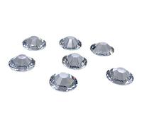 Resin No Hot Fix Crystals EIMASS® Glue on Flat Back Foiled Gems Resin Rhinestone (Clear Crystal, 6.5mm (1440 Crystals))