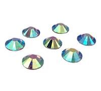 Resin No Hot Fix Crystals EIMASS® Glue on Flat Back Foiled Gems Resin Rhinestone (Crystal AB, 8mm (1440 Crystals))