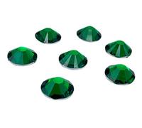 Resin No Hot Fix Crystals EIMASS® Glue on Flat Back Foiled Gems Resin Rhinestone (Emerald Green, 4mm (1440 Crystals))