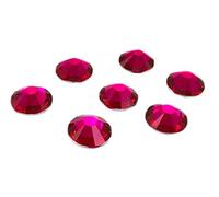 Resin No Hot Fix Crystals EIMASS® Glue on Flat Back Foiled Gems Resin Rhinestone (Hot Pink, 8mm (100 Crystals))