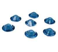 Resin No Hot Fix Crystals EIMASS® Glue on Flat Back Foiled Gems Resin Rhinestone (Light Sapphire, 10mm (500 Crystals))
