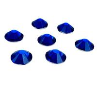 Resin No Hot Fix Crystals EIMASS® Glue on Flat Back Foiled Gems Resin Rhinestone (Sapphire Blue, 6.5mm (100 Crystals))