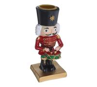 Resin Nutcracker Soldier Taper Candle Holder for Christmas Table Decor