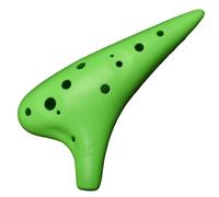 Resin Ocarina 12 Hole Alto C Key AC Plastic Adult Beginner Instrument(Grass green)