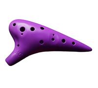 Resin Ocarina 12 Hole Alto C Key AC Plastic Adult Beginner Instrument(Purple)