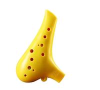 Resin Ocarina 12 Hole Alto C Key Plastic With Teaching Materials Professional Performance(Yellow)