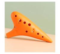 Resin Ocarina 12 Holes ABS Middle Tone AC Tune Twelve Holes Beginner Instrument(Orange)